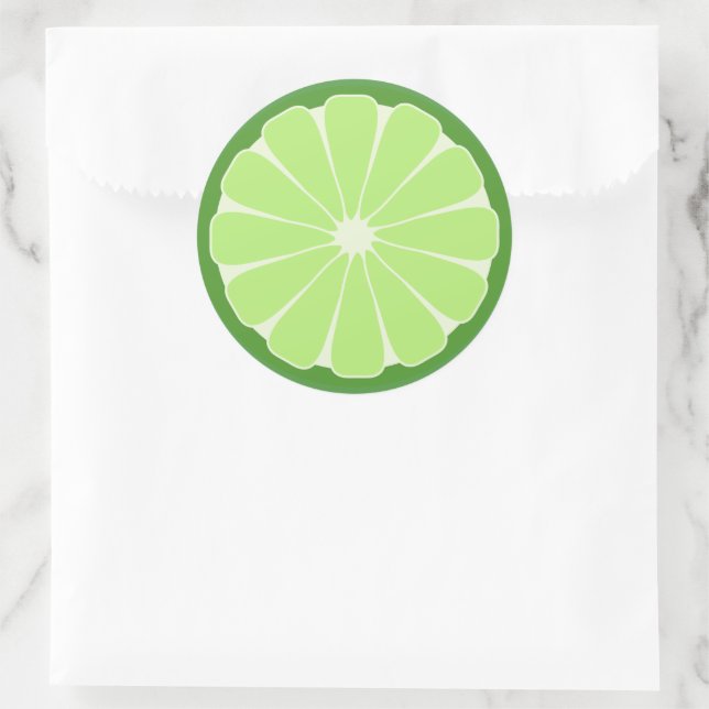 Autocollants en forme de tranche de citron vert (Sac)