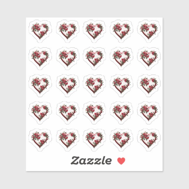 Autocollants en forme d'enveloppe avec fleurs pour (Feuille)