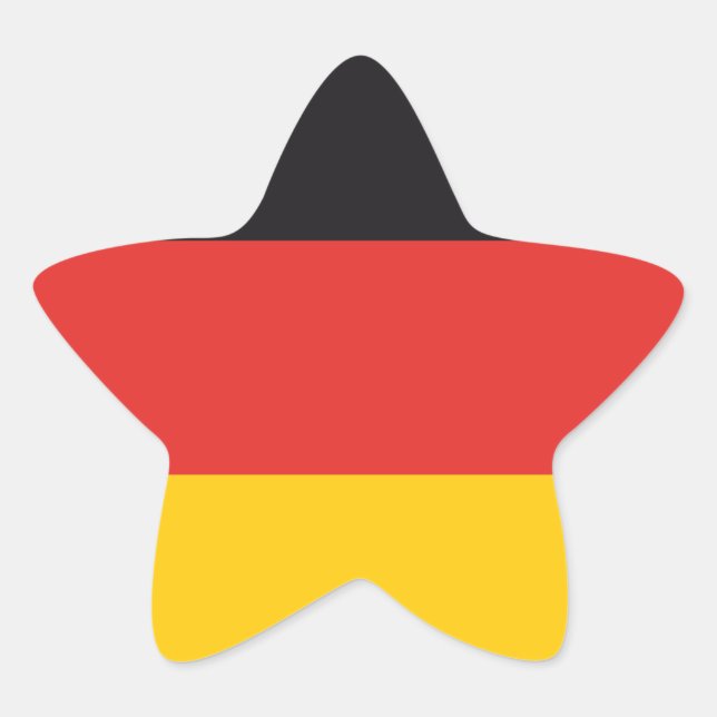 Autocollants en forme d'étoile drapeau allemand x2 (Devant)