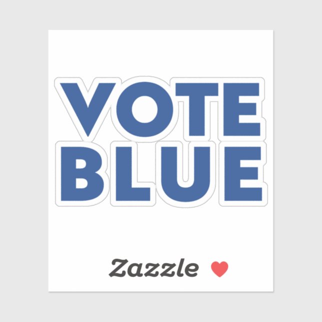 Autocollants en lettres bleues "Vote Blue" (Feuille)