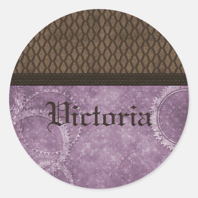 Autocollants en métal à vapeur, violet (Devant)