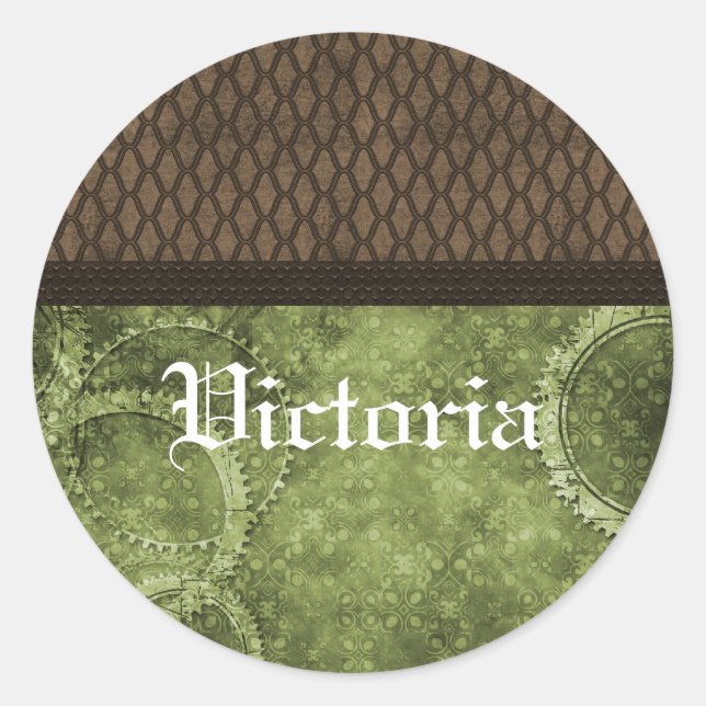 Autocollants en métal vapeur, vert (Devant)