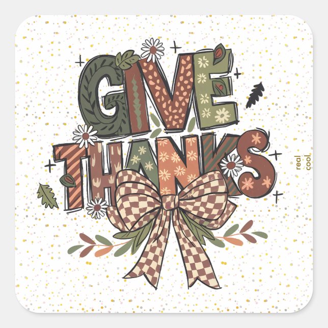 Autocollants en patchwork pour dire merci  (Devant)