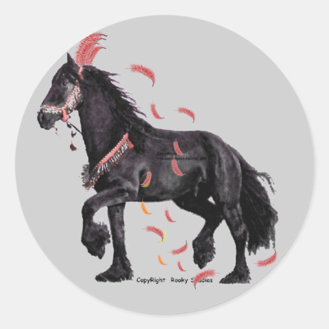 Autocollants en plumes de cheval (Devant)