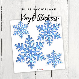 Autocollants en vinyle d'artisanat Blue Snowflake
