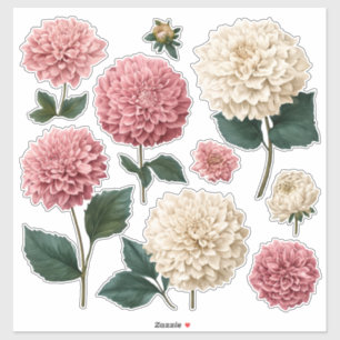 Autocollants en vinyle découpés Chrysanthème