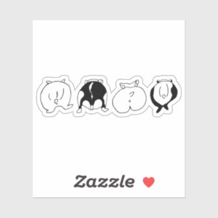 Autocollants en vinyle personnalisés pour les fess