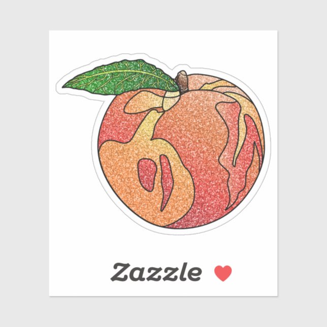 Autocollants en vinyle sur mesure Glitter Peach (Feuille)