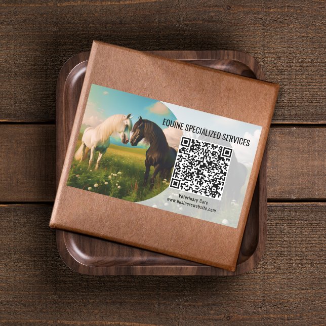 Autocollants équine pour affaires avec code QR (Horse Equine Business Stickers with QR Code)
