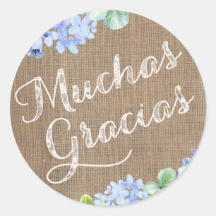 Autocollants espagnols Muchas Gracias de Merci de