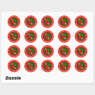 Autocollants et décalcomanies rétro fraise