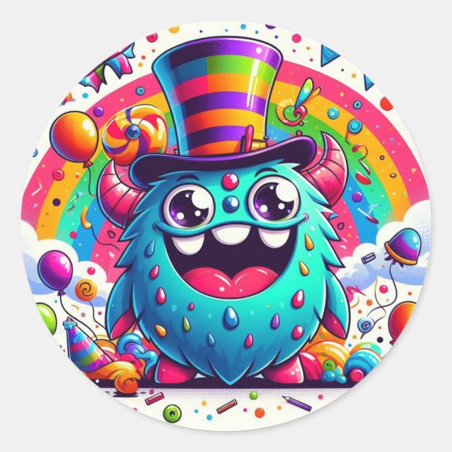 autocollants et étiquettes monstre (Devant)