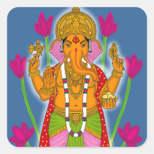 Autocollants et porte-clés Ganesha Combo
