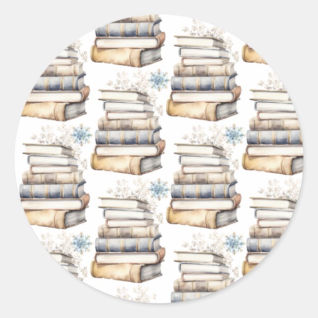 Autocollants et sceaux de livres et de flocons de  (Devant)