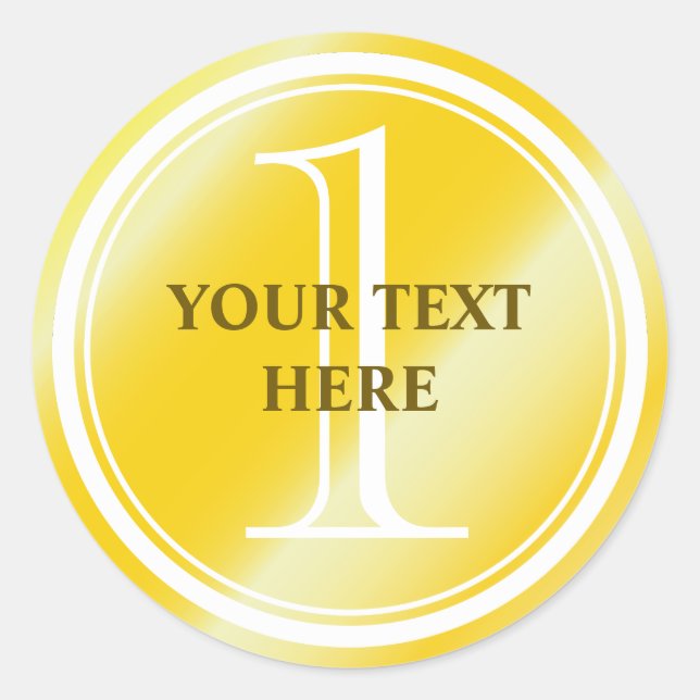 Autocollants et sceaux de médaille d'or du 1er pri (Devant)