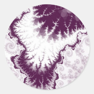 Autocollants étoile à plumes prune