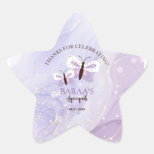 Autocollants étoile Aqeeqah Papillon Violet Faveur