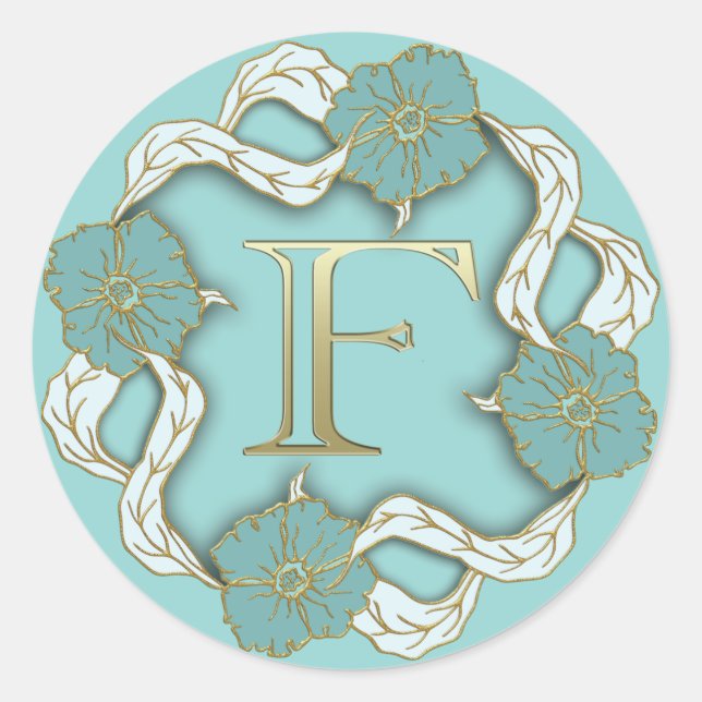 autocollants F initiaux monogramme (Devant)