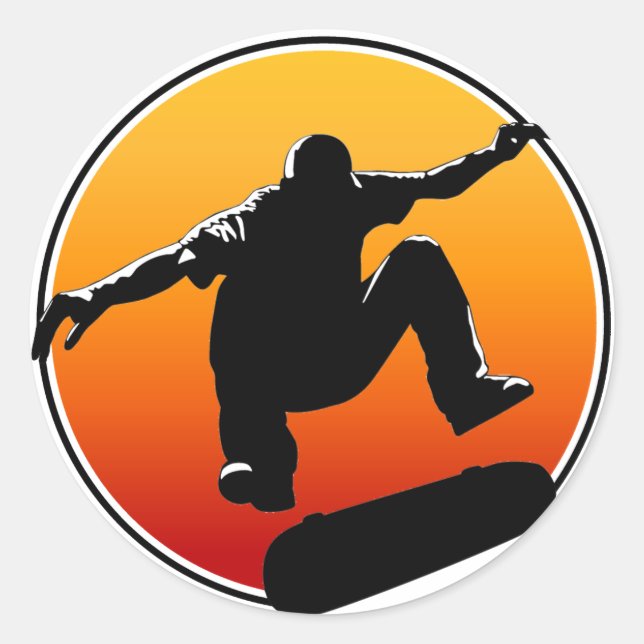 Autocollants faisants de la planche à roulettes (Devant)