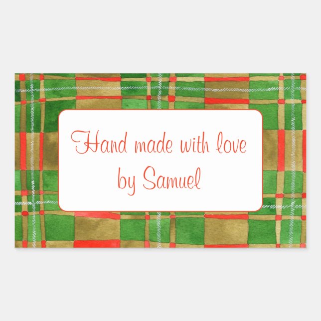 Autocollants "Faits Main" Rectangle MAC GREGOR TAR (Devant)