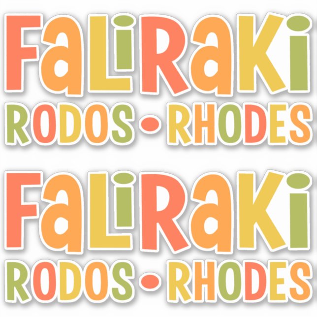 Autocollants Faliraki Rhodes (Devant)