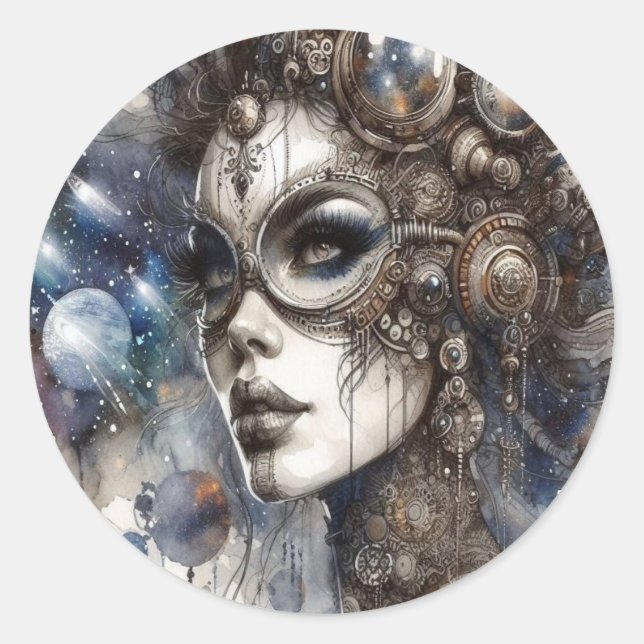 Autocollants Femme dans l'espace (Devant)