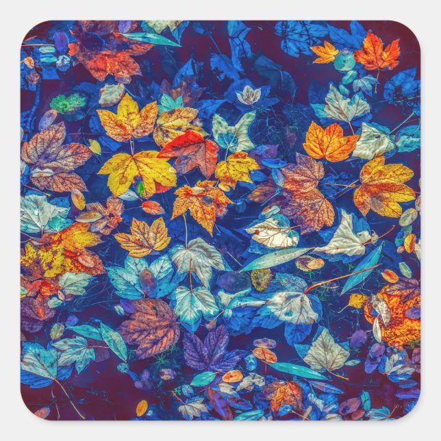 Autocollants feuilles abstraits (Devant)