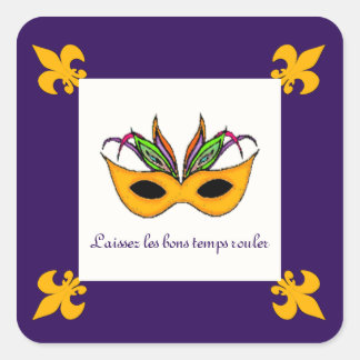 Autocollants Fleur de Lis Mask Mardi Gras