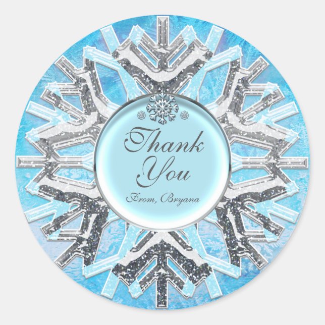 Autocollants flocon de neige Frozen Ice Winter Won (Devant)