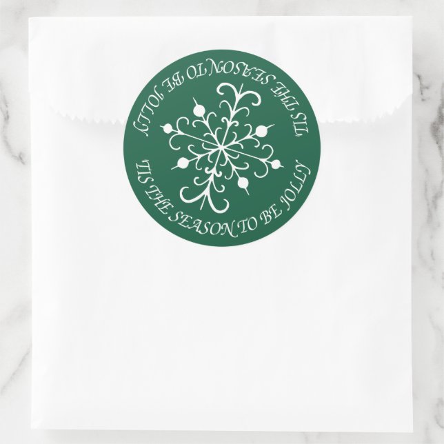 Autocollants Flocon de Neige Vert Profond (Sac)