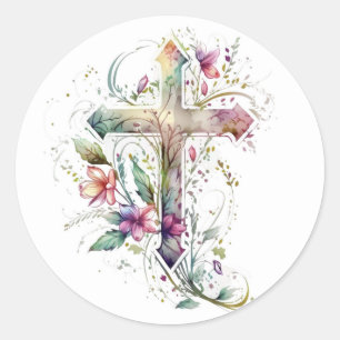 Autocollants Floral Cross
