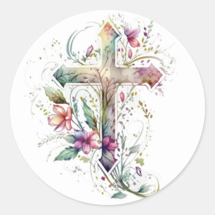 Autocollants Floral Cross