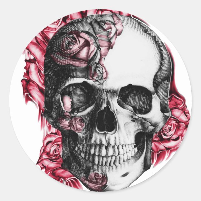 Autocollants Floral Skull (Devant)