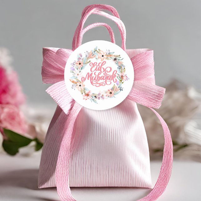Autocollants floraux de l'Aïd Moubarak (Créateur téléchargé)