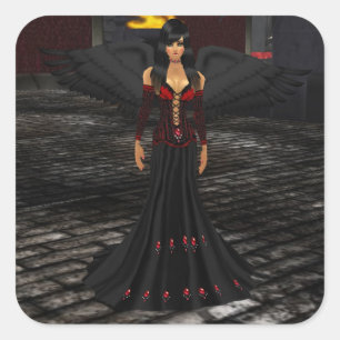 Autocollants foncés d'ange