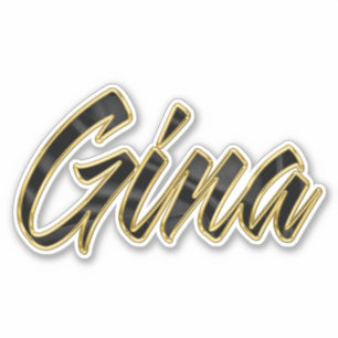 Autocollants Gina Black Gold Lettering