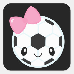 Autocollants Girly d'Emoji de ballon de football