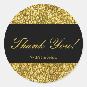 Autocollants Glam Gold Leopard Print Chic pour fêt