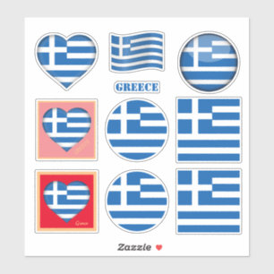 Autocollants Grèce & Drapeau grec, Cœur /sports