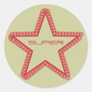 Autocollants grunges de superstar, rouges