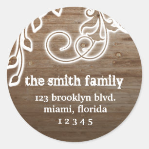 Autocollants grunges en bois d'étiquette de