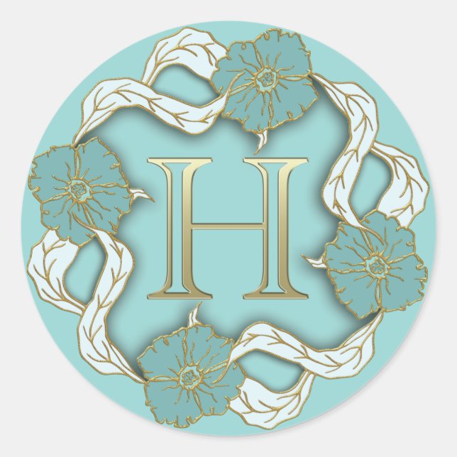 autocollants H initiaux monogramme (Devant)