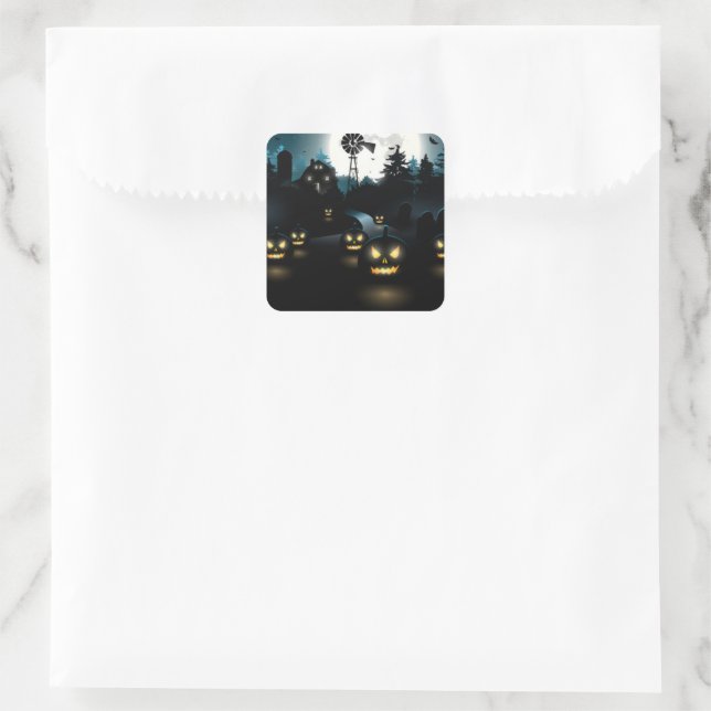 Autocollants Halloween-Citrouilles (Sac)
