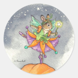 Autocollants Halloween de lapin de ballerine