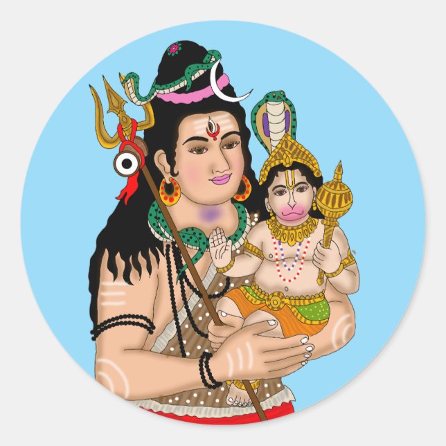 Autocollants Hanuman & Shiva (Devant)