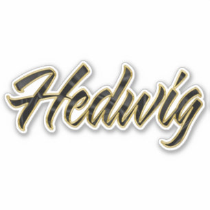 Autocollants Hedwig Black Gold Lettering