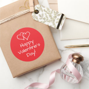 Autocollants Heureuses Saintes-Valentin à double c
