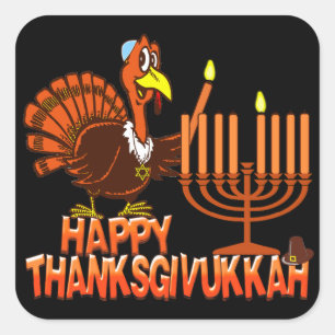 Autocollants heureux de Thanksgivukkah
