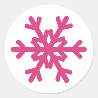 Autocollants hiver rose chaud flocon de neige mign