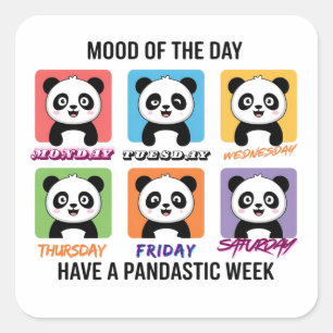 Autocollants Humeur du Jour Panda Mignon